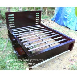 Dipan Minimalis Jati Model Tangga Laci 2