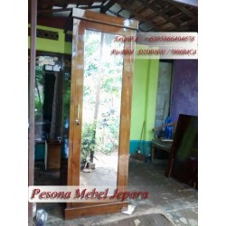 Lemari Pakaian Minimalis Kaca 1 Pintu