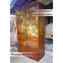 Lemari Pakaian Pintu 2 Kombinasi Laci Kayu Jati