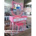 Meja Rias atau Tolet Hello Kitty Cat Duco