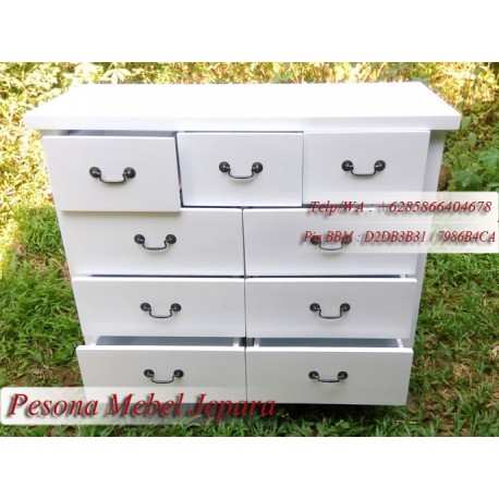 Nakas Minimalis Laci 9 Duco atau Commode Chest 9 Drawers