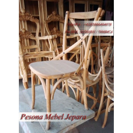 Kursi Teras Silang / Kursi Kafe / Kursi Makan Silang / Kursi Retro