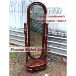 Bingkai atau Pigura Cermin Goyang / Bandul Kayu Jati