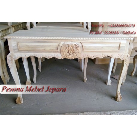 Meja Konsul atau Meja Cipendil Laci 2 Kayu Jati