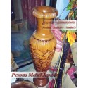 Vas Bunga Ukiran Naga atau Guci Kayu Ukiran Naga
