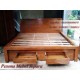 Dipan atau Ranjang Minimalis Laci Depan Kayu Jati