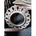 Frame / Bingkai / Pigura Cermin Motif Daun Mangga Kayu Jati