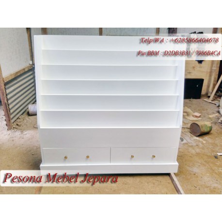 Rak Buku Susun Dan Laci Anak Pintar Panjang 130 cm