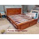 Dipan Minimalis Kayu Jati Laci 3 Motif Salur