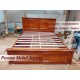 Dipan Minimalis Kayu Jati Laci 3 Motif Salur