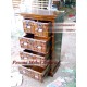 Nakas Ukir Meteor Laci 5, 5 Drawers Ukir Meteor, Ukuran 60 cm Kayu Jati