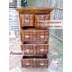 Nakas Ukir Meteor Laci 5, 5 Drawers Ukir Meteor, Ukuran 60 cm Kayu Jati