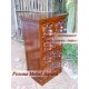Nakas Ukir Meteor Laci 5, 5 Drawers Ukir Meteor, Ukuran 60 cm Kayu Jati
