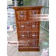Nakas Ukir Meteor Laci 5, 5 Drawers Ukir Meteor, Ukuran 60 cm Kayu Jati