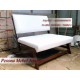 Kursi Sofa Minimalis White 2 Dudukan Kayu Jati